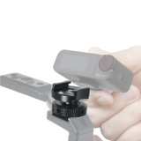 Cold Shoe Mount Adapter 360° Rotating with 1/4 Screw Hole for Camera Cage Grip Mobile Phone with Cold Shoe Slot