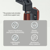 Cold Shoe Mount Adapter 360° Rotating with 1/4 Screw Hole for Camera Cage Grip Mobile Phone with Cold Shoe Slot