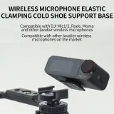 Cold Shoe Mount Adapter 360° Rotating with 1/4 Screw Hole for Camera Cage Grip Mobile Phone with Cold Shoe Slot