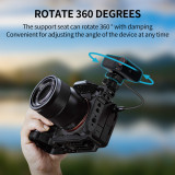 Cold Shoe Mount Adapter 360° Rotating with 1/4 Screw Hole for Camera Cage Grip Mobile Phone with Cold Shoe Slot