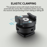 Cold Shoe Mount Adapter 360° Rotating with 1/4 Screw Hole for Camera Cage Grip Mobile Phone with Cold Shoe Slot