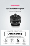 Single Double Nuts Cold Shoe Mount 3/8 1/4 5/8 Screw Bracket Stand Holder for GoPro Action Camera DSLR Photo Studio Flash Tripod