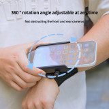 Wristband Phone Holder, 360° Rotatable Removable Armband for Most Cell Phones, Running Wrist Phone Holder for Selfies Videos Live Broadcast Hiking Biking Walking