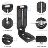DSLR Camera L Bracket, Universal Vertical Horizontal Switching Tripod Quick Release Plate with 1/4  Screw, Stabilizer Monopod Support Camera Mount