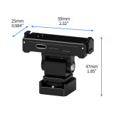 Magnetic/Charging Quick Release Adapter Mount Base Compatible with Osmo Action 5 Pro/4/3 Tripod Head with Cold Shoe Mount Type Base