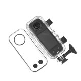 Waterproof Case, Underwater Dive Case Housing Shell Compatible with X3 60M Deep Diving Snorkeling Protector with Bracket Action Camera Accessories