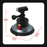 Suction Cup Phone Mount Bracket with 1/4 3/8 Holes, Quick Release Vacuum Car Camera Mount, Magic Arm Bracket with Phone Holder & Action Cam Adapter