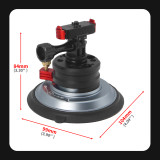 Suction Cup Phone Mount Bracket with 1/4 3/8 Holes, Quick Release Vacuum Car Camera Mount, Magic Arm Bracket with Phone Holder & Action Cam Adapter