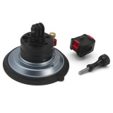 Suction Cup Phone Mount Bracket with 1/4 3/8 Holes, Quick Release Vacuum Car Camera Mount, Magic Arm Bracket with Phone Holder & Action Cam Adapter