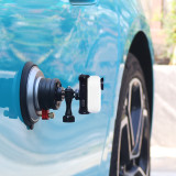 Suction Cup Phone Mount Bracket with 1/4 3/8 Holes, Quick Release Vacuum Car Camera Mount, Magic Arm Bracket with Phone Holder & Action Cam Adapter
