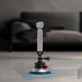 Suction Cup Phone Mount Bracket with 1/4 3/8 Holes, Quick Release Vacuum Car Camera Mount, Magic Arm Bracket with Phone Holder & Action Cam Adapter