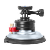 Suction Cup Phone Mount Bracket with 1/4 3/8 Holes, Quick Release Vacuum Car Camera Mount, Magic Arm Bracket with Phone Holder & Action Cam Adapter