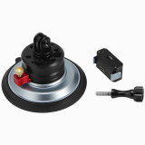 Suction Cup Phone Mount Bracket with 1/4 3/8 Holes, Quick Release Vacuum Car Camera Mount, Magic Arm Bracket with Phone Holder & Action Cam Adapter