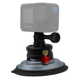 Suction Cup Phone Mount Bracket with 1/4 3/8 Holes, Quick Release Vacuum Car Camera Mount, Magic Arm Bracket with Phone Holder & Action Cam Adapter