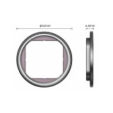 Camera Lens Filter Holder, 49mm Aluminum Lens Filters Adapter Ring Protective Frame for Sports Action Camera Accessories