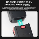 Compatible with Pocket 3 Battery Handle, 5000mAh Portable Power Handle with 1/4 Positioning Holes, Charging and Using Two-Way, Fast Charging, Power Display