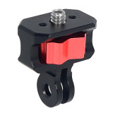 Aluminum Camera Tripod Mount Adapter, 1/4  Quick Release Camera Mount, 360 Swivel Tripod Adapter for OS-MO 360/Action Camera, Bike Motorcycle Holder Accessories