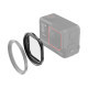 Camera Lens Filter Holder, 49mm Aluminum Lens Filters Adapter Ring Protective Frame for Sports Action Camera Accessories