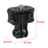 Aluminum Camera Tripod Mount Adapter, 1/4  Quick Release Camera Mount, 360 Swivel Tripod Adapter for OS-MO 360/Action Camera, Bike Motorcycle Holder Accessories