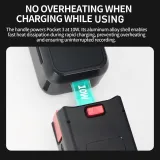 Compatible with Pocket 3 Battery Handle, 5000mAh Portable Power Handle with 1/4 Positioning Holes, Charging and Using Two-Way, Fast Charging, Power Display