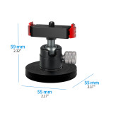 Camera Quick Release Plate, Magnetic Quick Release Camera Mount Base Compatible with Hero 13/MAX2 Sports Camera Quick Release Accessories