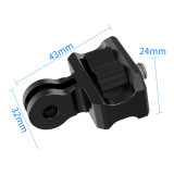 Aluminum Camera Tripod Mount Adapter, 1/4  Quick Release Camera Mount, 360 Swivel Tripod Adapter for OS-MO 360/Action Camera, Bike Motorcycle Holder Accessories