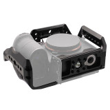 Universal Camera Cage, Camera Rig Video Stabilizer with 1/4''-20 Threads and 3/8''-16 Positioning Holes, Cold Shoe Mounts, Compatible with A7 Serie