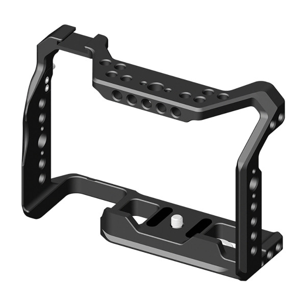Universal Camera Cage, Camera Rig Video Stabilizer with 1/4''-20 Threads and 3/8''-16 Positioning Holes, Cold Shoe Mounts, Compatible with A7 Serie