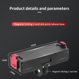 Aluminum Alloy Magnetic Quick Release Mount Selfie Stick Tripod Adapter Magnet Camera Stand for Insta360 GO 3 / GO3S Accessories