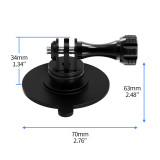 Suction Cup Camera Mount, Non-marking Nano Adhesive Reusable Quick Release Car Mount Bracket Compatible with OSMO 360/Hero 13/Action 5pro/X4 Camera Accessories for Glass Tile Plastic