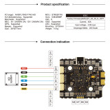 F745 45A Flight Controller, Crossover 32-bit FPV ESC 4-in-1 Looper AIO for RC FPV Freestyle Drone 
