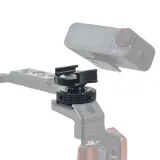 Cold Shoe Mount Adapter, Aluminum 360° Rotating Quick Release Mount Base for Camera Cage Flash LED Light Monitor Microphone