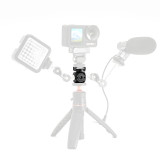 Cold Shoe Mount Adapter, Aluminum 360° Rotating Quick Release Mount Base for Camera Cage Flash LED Light Monitor Microphone