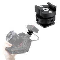 Cold Shoe Mount Adapter, Aluminum 360° Rotating Quick Release Mount Base for Camera Cage Flash LED Light Monitor Microphone
