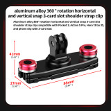 Camera Backpack Strap Clip with Quick Release System, Aluminum Camera Clip Mount Base Adapter, Camera Backpack Shoulder Holder Clip