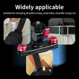 Camera Backpack Strap Clip with Quick Release System, Aluminum Camera Clip Mount Base Adapter, Camera Backpack Shoulder Holder Clip