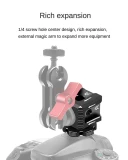 Triple Cold Shoe Mount Adapter with 1/4  Thread, Monitor Hot Shoe Extension Bracket Base, Aluminum Shoe Mount Holder for Microphone Fill Light DSLR Camera Cage Rig