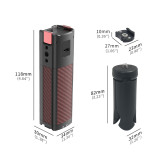 Compatible with Pocket 3 Battery Handle, 5000mAh Portable Power Handle with 1/4 Positioning Holes, Charging and Using Two-Way, Fast Charging, Power Display