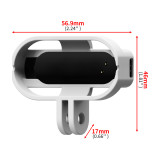 Magnetic Mount Compatible with GO 3S/GO 3, Vertical & Horizontal Action Camera Holder, Neck Hanging Mount Frame for Selfie Sticks Bicycle Helmet