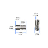 Slotted Camera Screw Kit, Stainless Steel 1/4''-20 & 3/8''-16 Quick Release Screw, M3*4mm Arri Location Pins for SLR Camera Cage Tripod Quick Release Plate