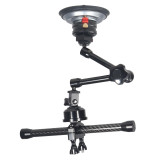 Camera Suction Cup Mount with Ball Head Magic Arm, Quick Release Car Mount Bracket on Windshield Dash for OSMO 360 Camera/Action Camera/Phone Holder