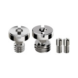 Slotted Camera Screw Kit, Stainless Steel 1/4''-20 & 3/8''-16 Quick Release Screw, M3*4mm Arri Location Pins for SLR Camera Cage Tripod Quick Release Plate