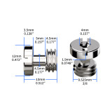 Slotted Camera Screw Kit, Stainless Steel 1/4''-20 & 3/8''-16 Quick Release Screw, M3*4mm Arri Location Pins for SLR Camera Cage Tripod Quick Release Plate