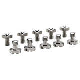 Slotted Camera Screw Kit, Stainless Steel 1/4''-20 & 3/8''-16 Quick Release Screw, M3*4mm Arri Location Pins for SLR Camera Cage Tripod Quick Release Plate