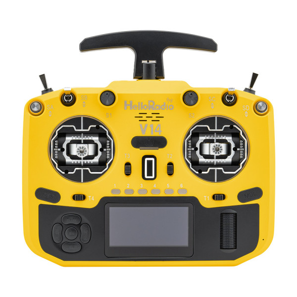 HelloRadio V14MAXR9 Multi-Protocol Remote Control Compatible with FPV HF Head EDGETX Firmware Remote Control OLED Screen