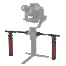 Dual Sling Handgrip for RS2/RS3, Camera Gimbal Stabilizer Grip, 180° Adjustable Sling Handle Grip w 1/4'' & 3/8'' Screw Hole, Cold Shoe