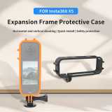 Camera Cage Protective Case for InsX5, Multifunctional Expansion Frame Adapter Mount, Protective Housing Shell Action Camera Accessories