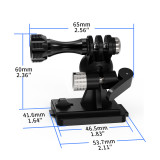 Helmet Quick Release Buckle Adapter Mount Compatible with Hero 13/12, Action 5/4, GO 3S/3, Ace Pro 2/1 Camera Fix Mount Convertor Holder