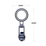 Magnetic Car Phone Holder Mount, 360° Rotating Cell Phone Stand [Strongest Suction & Stable Arm] with 16Pcs N52 Magnets for All Smartphones & Car Models