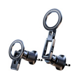 Magnetic Car Phone Holder Mount, 360° Rotating Cell Phone Stand [Strongest Suction & Stable Arm] with 16Pcs N52 Magnets for All Smartphones & Car Models